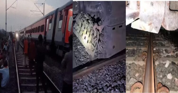 Several coaches of Sabarmati Express (Banaras-Ahmedabad) derailed near Govindpuri station in Kanpur-Bhimsen section of Kanpur under Jhansi division at around 2:30 am. It is a matter of relief that there was no loss of life or property in the accident.