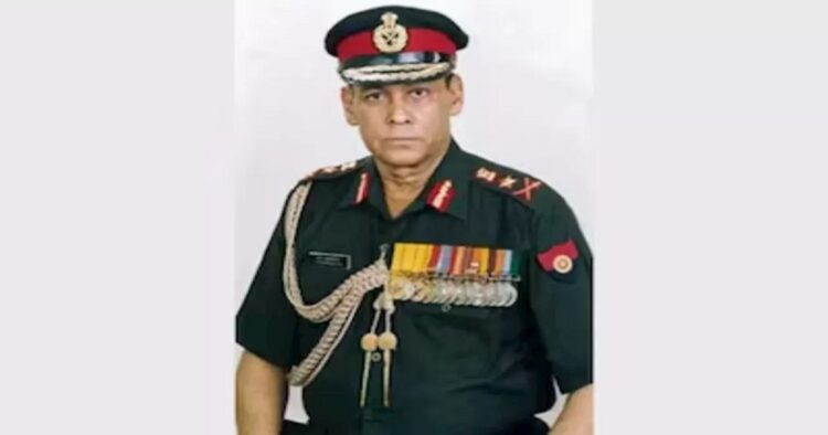 General Sundararajan Padmanabhan, the 20th Chief of the Indian Army, who served the country for 43 years, died in Chennai on Monday at the age of 83.