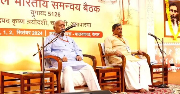 The Akhil Bhartiya Samanvay Baithak which started on August 31, is being attended by RSS Sarsanghchalak Dr Mohan Bhagwat, Sarkaryavah Dattatreya Hosabale, all six Sah Sarkaryavahs, and other Akhil Bharatiya Padadhikari of the RSS.