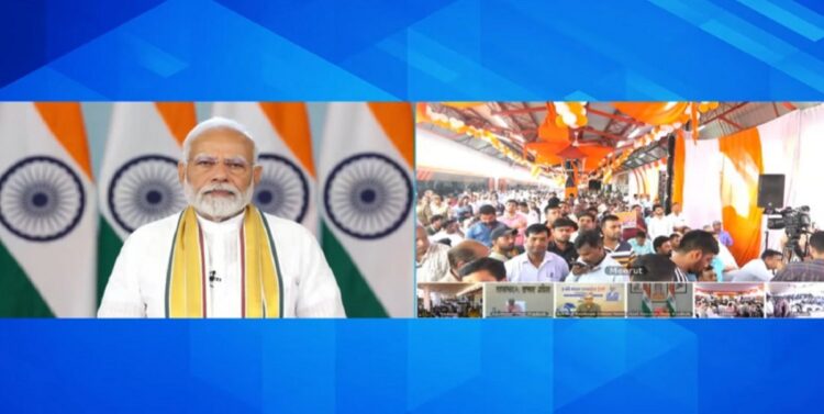 Prime Minister Narendra Modi flagged off three Vande Bharat trains through video conferencing