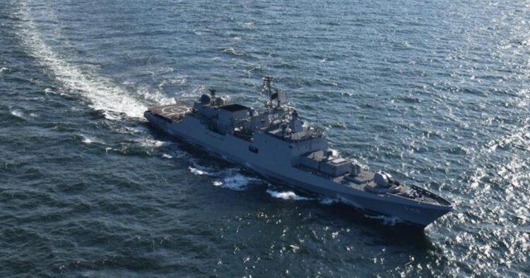 Indian Naval Ship INS Tabar Engages in Maritime Exercise with German Navy in Hamburg