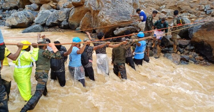 Rescue in Wayanad: Indian Coast Guard, Army, and IAF Save 3 Stranded at Soochipara Waterfalls