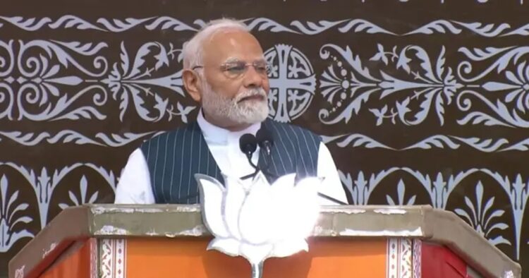 Prime Minister Narendra Modi launched the election campaign for Jammu and Kashmir by addressing a rally in Doda district