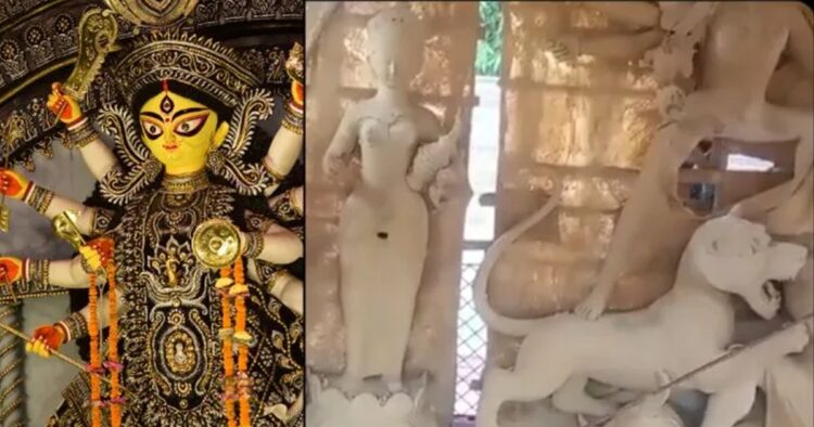 Idols of the Hindu deity were found vandalised in Jharia village in Hooghly district of West Bengal ahead of the Hindu festival of Durga Puja