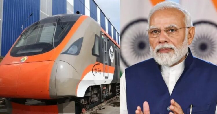 Prime Minister Narendra Modi reached Ahmedabad on his first visit to Gujarat, where he will flag off India’s first Vande Metro service between Bhuj and Ahmedabad along with other Vande Bharat trains on Monday