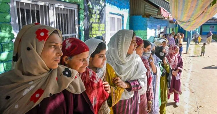 Voting is presently going on for the first phase of Jammu and Kashmir Assembly elections