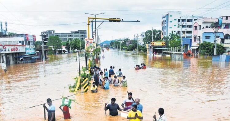 Over the past three days rainfall and flooding in Telangana and Andhra Pradesh have resulted in 35 deaths resulting in the damage of infrastructure, submerged vast tracts of farmland, and left residents struggling for basic necessities