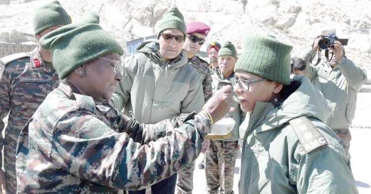 On Thursday, President Droupadi Murmu visited the Siachen Base Camp and paid tribute to the brave martyrs at the Siachen War Memorial