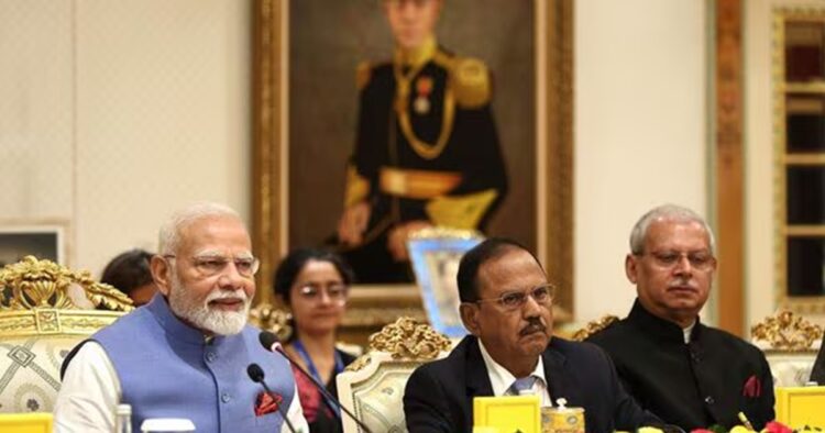 Prime Minister Narendra Modi held a meeting with Brunei Sultan Haji Hassanal Bolkiah and the two-leaders discussed ways to further cement bilateral ties during the wide-ranging talks