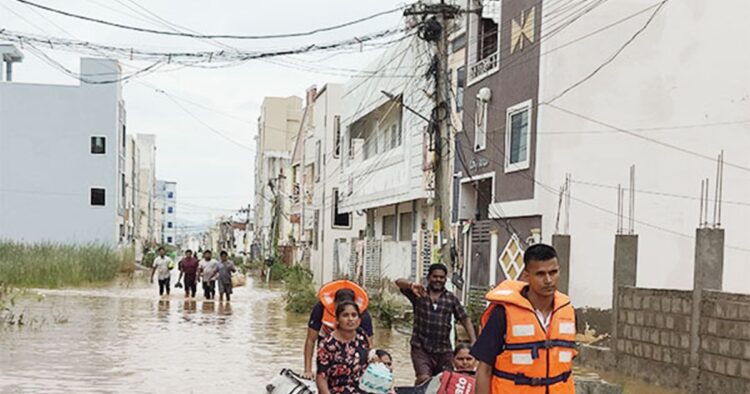 Indian Navy's relief and rescue operations in flood-affected areas of Andhra Pradesh continued on Friday under the aegis of Eastern Naval Command as Naval helicopters undertook extensive flying operations such as airdropping food packets, medical kits and water bottles to stranded individuals