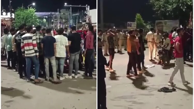 Tension arises in Lakhenagar area of Raipur after two miscreants allegedly vandalized a Ganesha idol on late Friday night