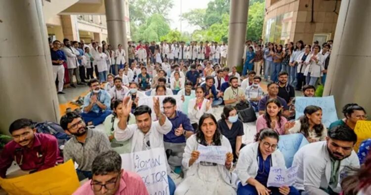 In Kolkata, the protest by doctors which is demanding justice for the trainee woman doctor who was raped and murdered at the premises of RG Kar Hospital on August 9