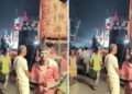 In Deoria, Uttar Pradesh, a violent incident occurred during a Durga murti visarjan procession on Wednesday