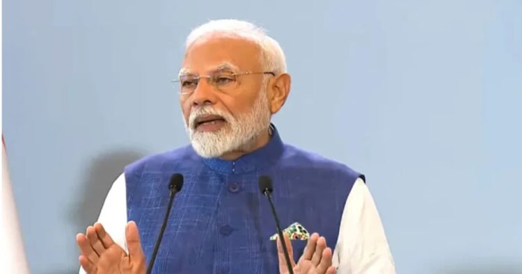 On Monday Prime Minister Narendra Modi said that in a world grappling with challenges India is leading the way in shaping the global future