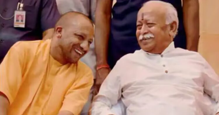 On Tuesday Uttar Pradesh Chief Minister Yogi Adityanath reached the Gaushala in Parkham, Mathura and met senior officials of the RSS including RSS chief Dr Mohan Rao Bhagwat