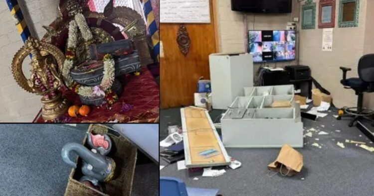 On the afternoon of Saturday, masked extremists broke into two Hindu temples in Canberra city of Australia and carried out vandalism and theft