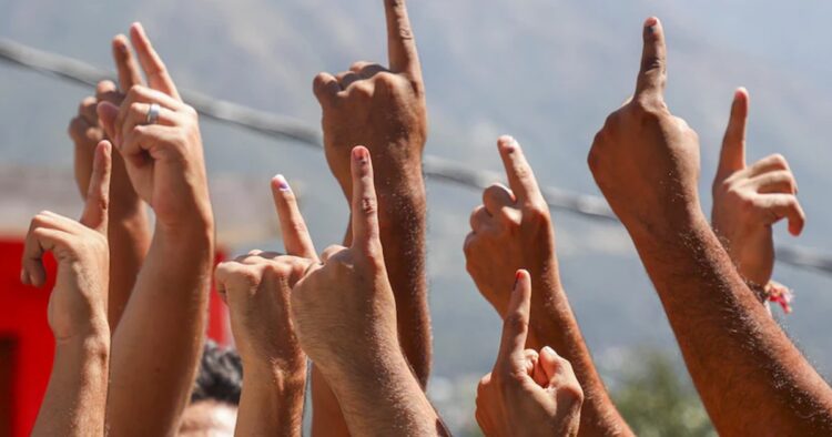 The festival of democracy is being celebrated with great pomp in Haryana as voters are standing in queues to cast their votes