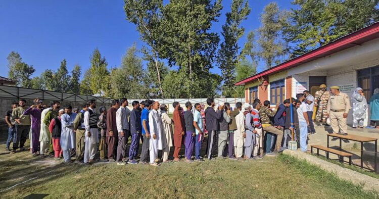 The festival of democracy is being celebrated with great pomp in Haryana as voters are standing in queues to cast their votes