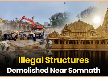 In the heart of the Somnath Development Project area, illegal constructions had sprung up, taking over valuable government land