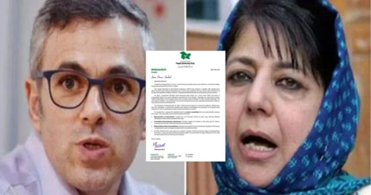 On Monday, Peoples Democratic Party (PDP) leader Mehbooba Mufti wrote to J&K Chief Minister Omar Abdullah requesting him to form a committee to review the cases of government employees who were summarily dismissed from their services