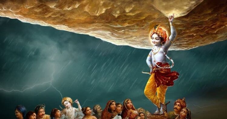 The day marks the Govardhan Puja, it is celebrated to commemorate the triumph of Lord Krishna over the God of Rain, Lord Indra