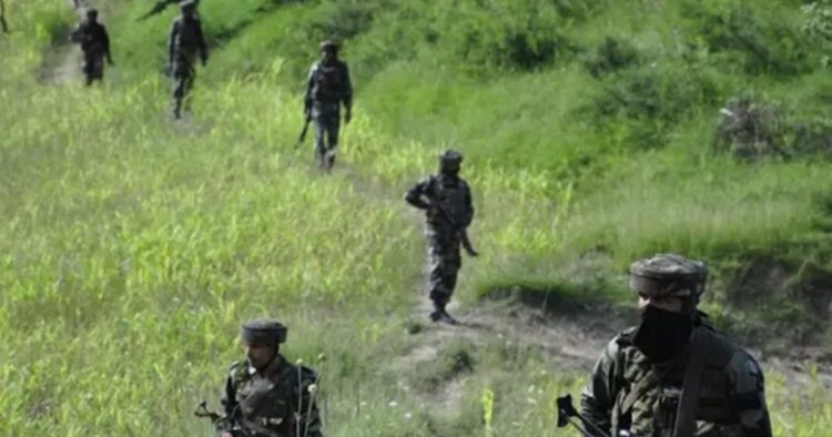 In Bandipora, Jammu and Kashmir, an encounter is underway as security forces conducted an intensive search operation following the gunfire near an army camp