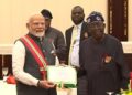 On Sunday, Nigerian President Bola Ahmed Tinubu honoured Prime Minister Narendra Modi with the 'Grand Commander of the Order of the Niger' award