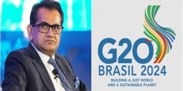 India’s G20 Sherpa Amitabh Kant highlighted the 2023 New Delhi declaration, describing it as very ambitious and progressive in the run-up to the G20 Summit in Brazil