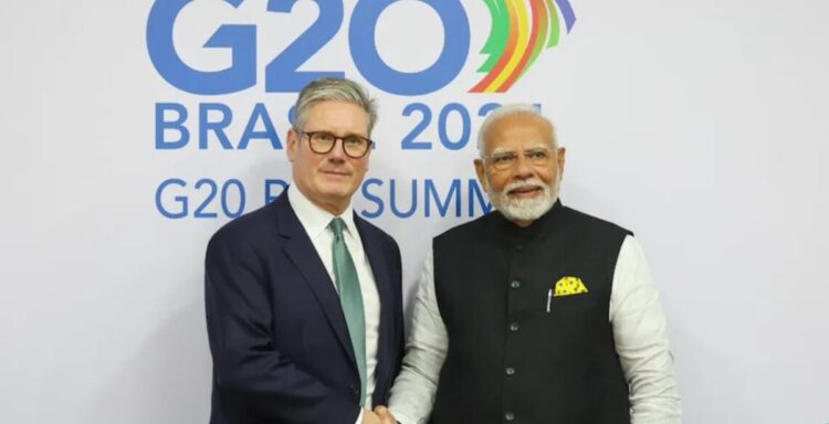 PM Narendra Modi has reached Brazil to take part in the G-20 summit. He is meeting leaders from all over the world here