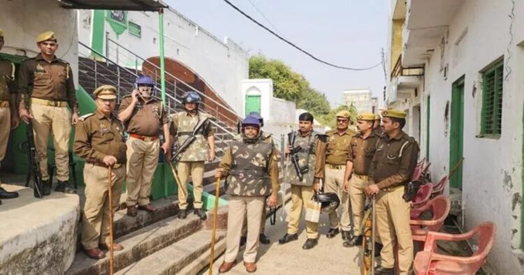 A day following violence erupted after a stone pelting incident at a survey team in the Sambhal district, security has been heightened near the Shahi Jama Masjid in the area to maintain order and prevent any escalation of violence following the initial incident