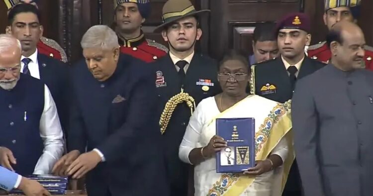 On Tuesday, President Droupadi Murmu addressed a joint sitting of both the Houses of Parliament, marking the beginning of year-long celebrations of 75 years of the adoption of India's Constitution