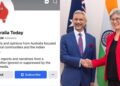 Hours following Canada blocked the Australian media outlet, The Australia Today, shortly after it telecasted the joint press conference of Indian External Affairs Minister S. Jaishankar and Australian Foreign Minister Penny Wong, the media outlet issued a statement on X (formerly Twitter)