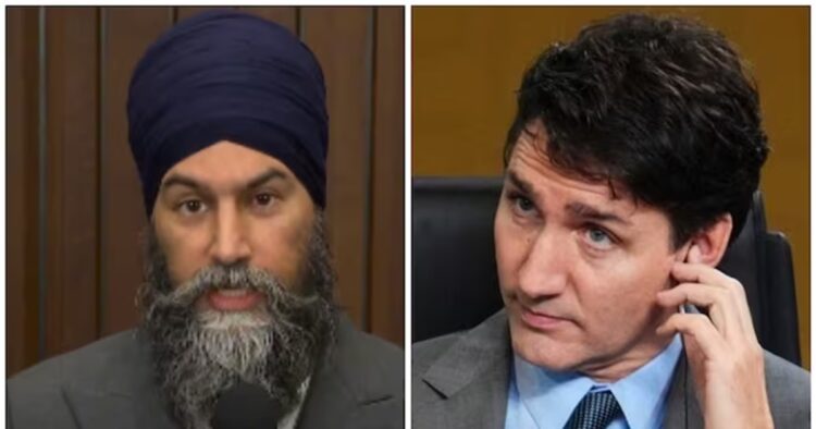 Jagmeet Singh, a former ally of Canadian Prime Minister Justin Trudeau and a leader of New Democratic Party (NDP)