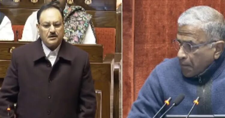 BJP National President and leader of the House in Rajya Sabha, JP Nadda, started the debate in the upper house of Parliament