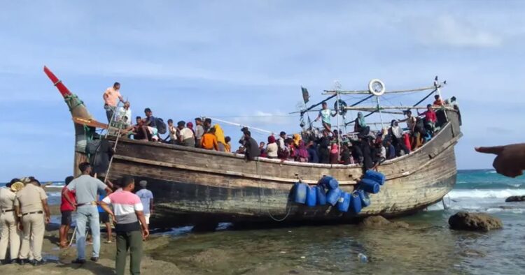 Sri Lanka Navy has rescued over 100 Rohingyas, including 25 children, from Myanmar distressed in the seas off the island’s northeastern coast