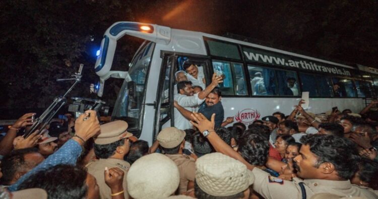 Tamil Nadu BJP chief K. Annamalai, Hindu Munnani state president Kadeswara Subramaniam, and several others were arrested by the DMK government in Coimbatore last evening following a protest rally