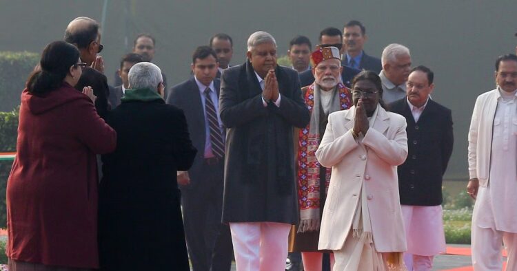 The leaders of the National Democratic Alliance (NDA) gathered at BJP president J P Nadda's residence.