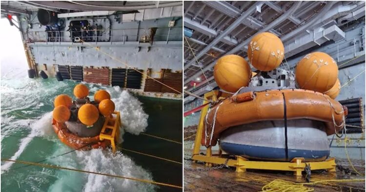 The Indian Space Research Organisation (ISRO) and the Indian Navy conducted “Well Deck” recovery trials for the Gaganyaan mission off the coast of Vishakhapatnam