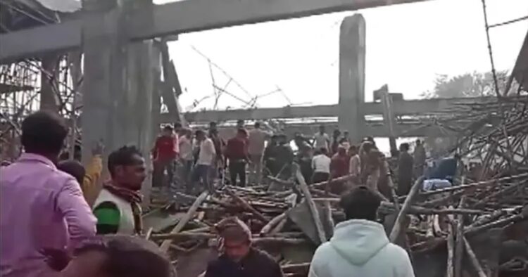 At least two dozen workers were feared trapped under the debris following an under-construction lintel