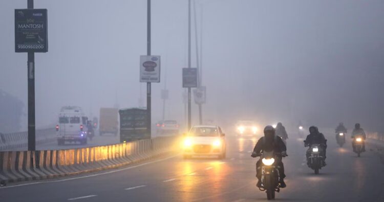 Delhiites in some areas woke up to dense fog and persistent cold weather