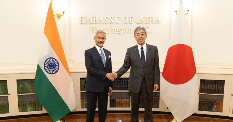 External Affairs Minister S Jaishankar held meetings with his counterparts from Australia and Japan