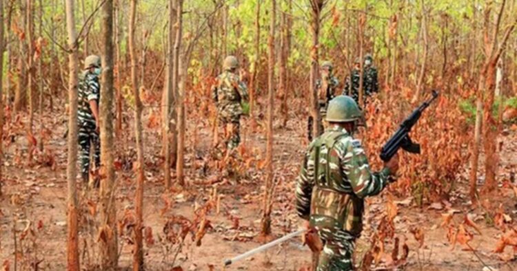 A fierce gunfight erupted between security forces and Maoists on Monday