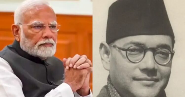 Prime Minister Narendra Modi paid tributes to Subhas Chandra Bose on his 128th birth anniversary