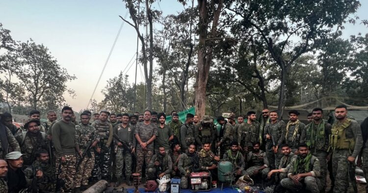 Security forces recovered a large quantity of explosive material dumped by Naxalites in Camp Duled