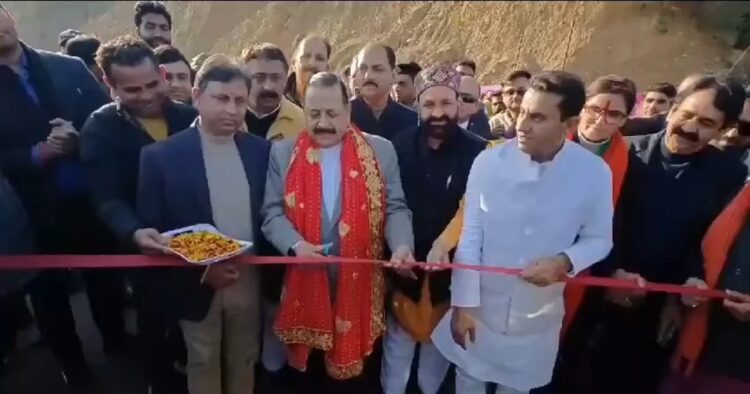 Union Minister Jitendra Singh inaugurated the vital Nora bridge along Lakhanpur-Thein road