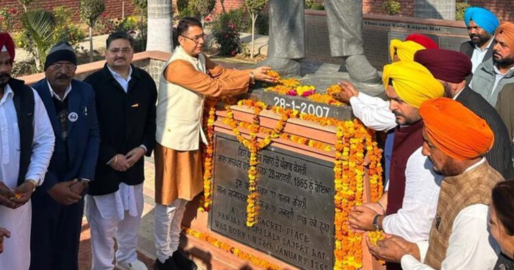 Union Education Minister Dharmendra Pradhan paid tribute to Punjab Kesari Lala Lajpat Rai on his birth anniversary