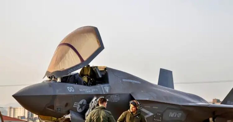 A U.S. Air Force pilot ejected safely from an F-35 fighter jet on Tuesday