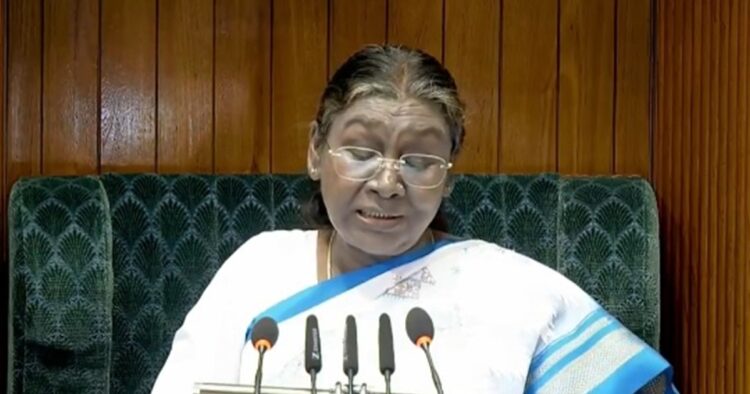 President Murmu was addressing the joint house during the budget session of Parliament