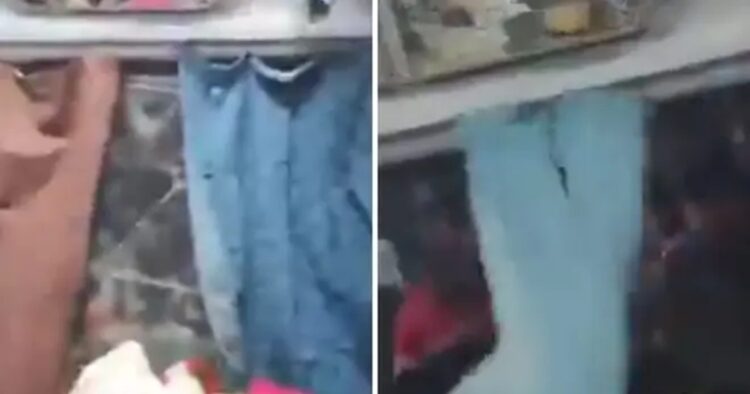 In a video shared on social media disturbances can be seen at Madhubani railway station in Bihar