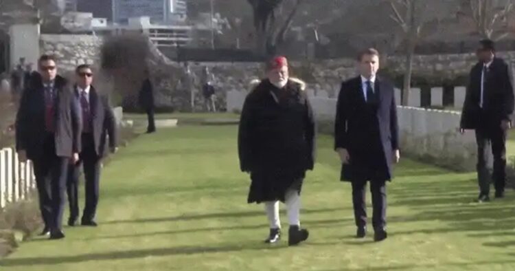 Prime Minister Narendra Modi visited the historic 'Mazargues Cemetery' in Marseille city